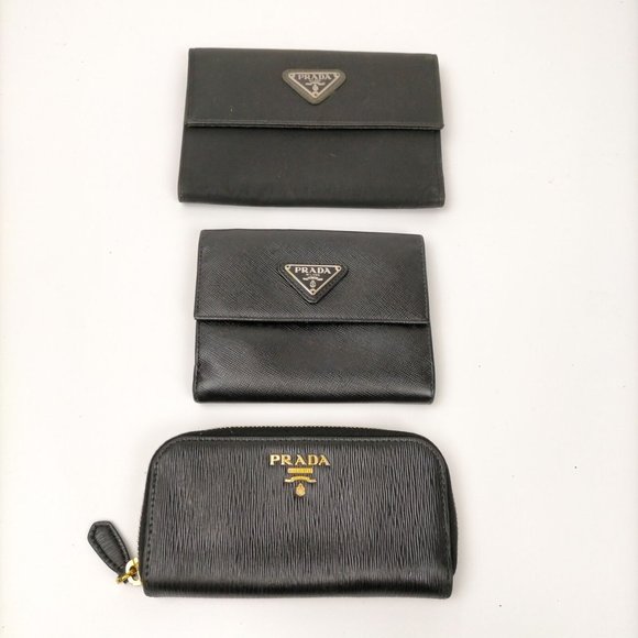 100% Authentic Prada Wallet 3 pieces set Key Case Nylon - Picture 1 of 9